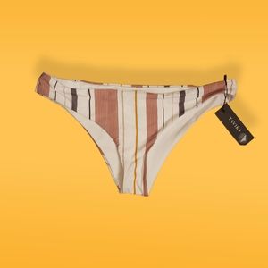 NWT Tavik Reversible White/Berry Stripe Women's Swim Bottoms Size L